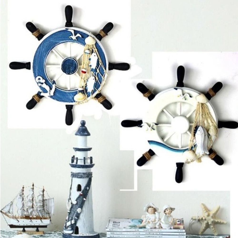 Decoración de estilo mediterrá - Fishing Boat Steering Wheel reseña y precio